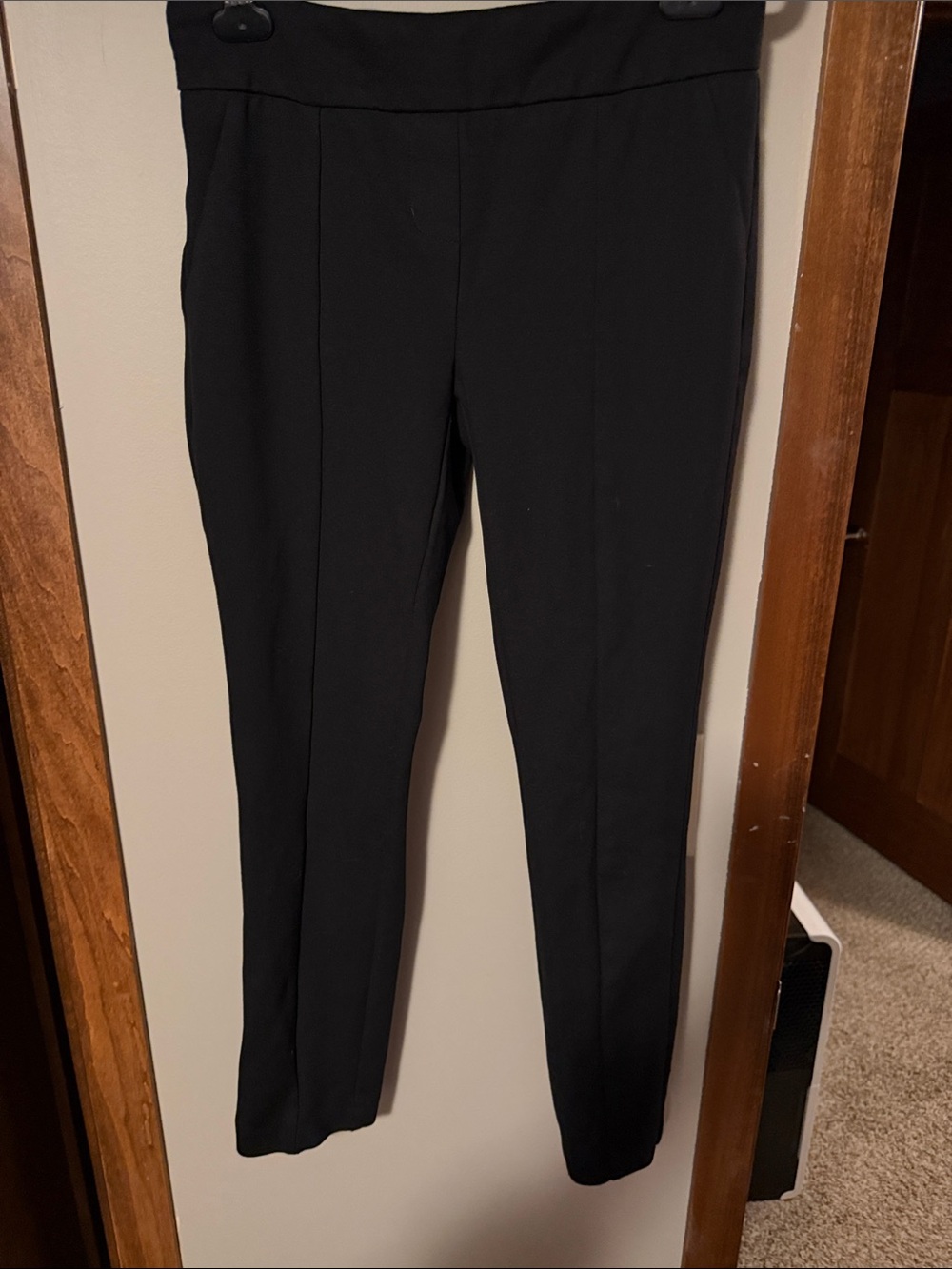 Hilary Radley Black Straight-Leg Ponte Pants